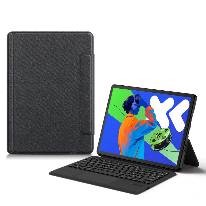 

For Lenovo Yoga Tab Plus 12.7 2025 Keyboard Case, Integrated Bluetooth Leather Cover Multilingual Layout Protective Stand Case