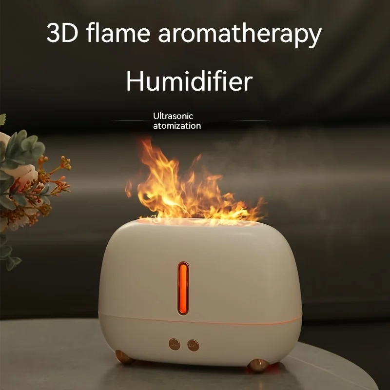 Portable colorful Cool Mist Usb Led room 3D fire flame humidifier Aroma Essential Oil Diffuser mini h2o air humidifier