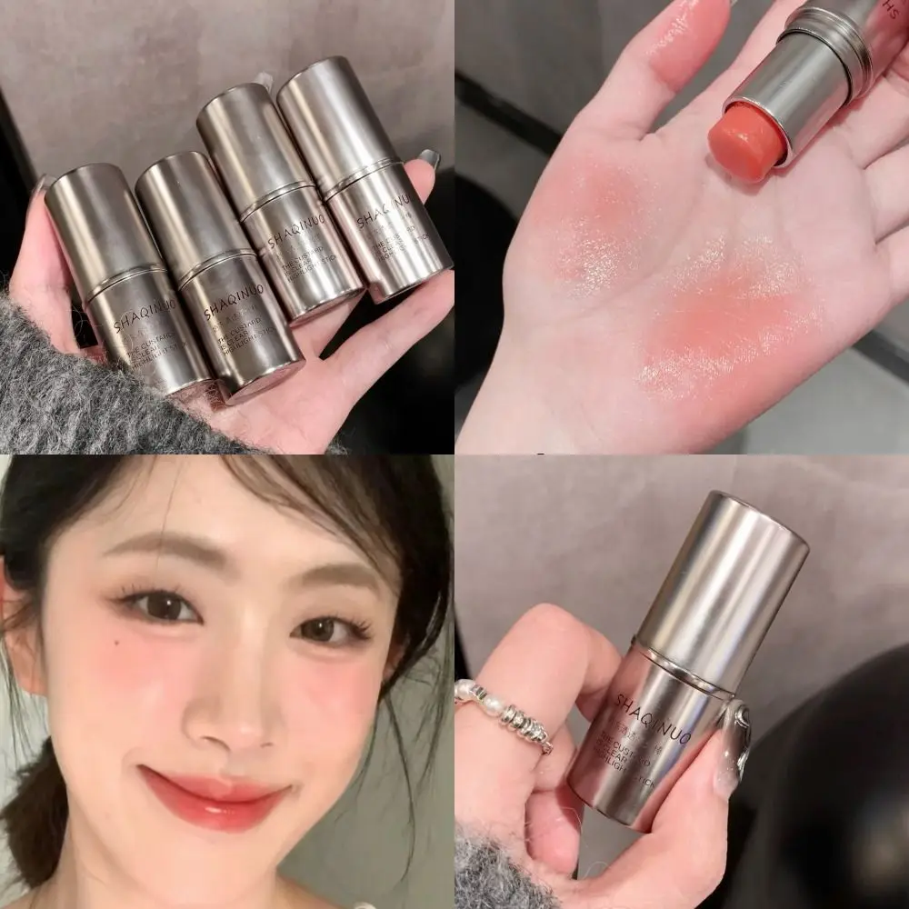 Silky Smooth Natural Liquid Blusher Long-lasting Creamy Skin Blush Highlighter Stick Clear Moisturizing Highlighter Face