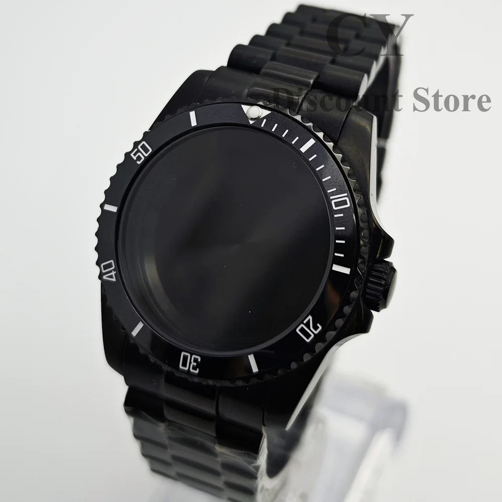 NH35 36mm Black Stainless Steel Watch Case Strap Sapphire Glass fit NH35 NH36 ETA2824 2836 Miyota8215 DG2813 3804 PT5000 Movemen