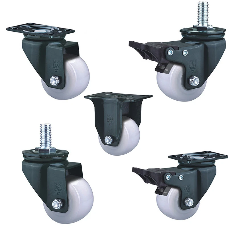 

4 Pcs 1.6 inch Heavy Duty Industrial Caster Wheels for Electrophoresis Equipment and Display Cabinets with Multi-function Brake