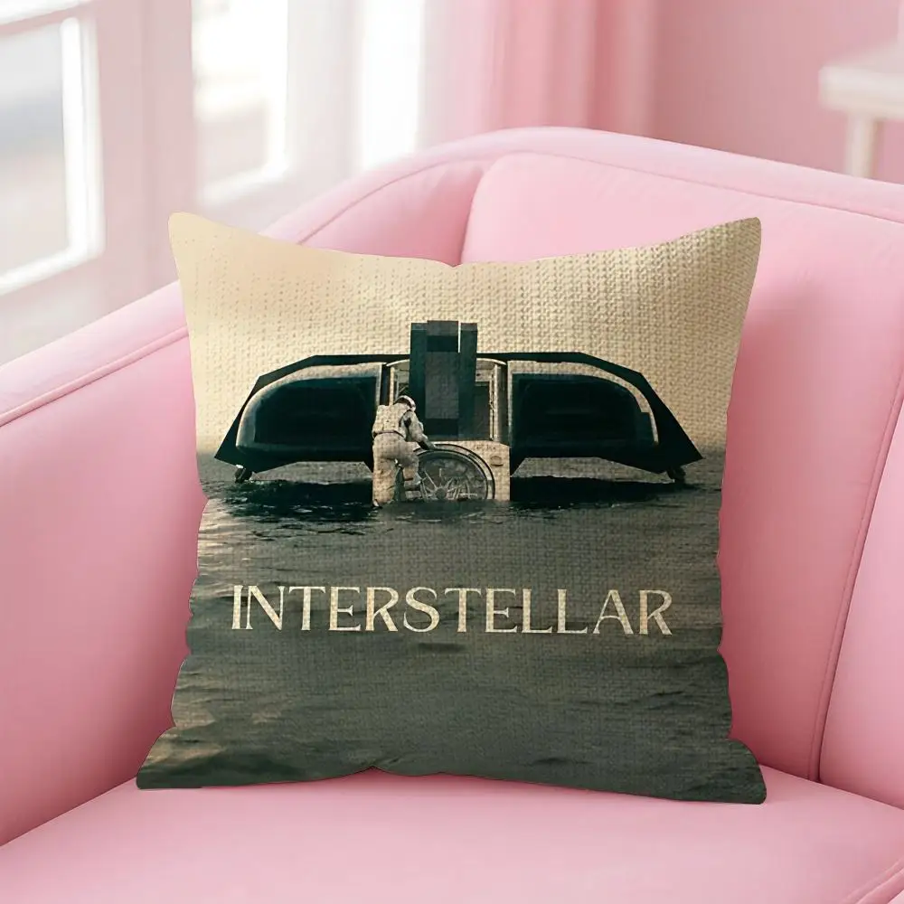 Classic Movie I-Interstellar Cushion Cover Decorative Linen Throw Pillow Case Soft For Bed Sofa Car Home Decor