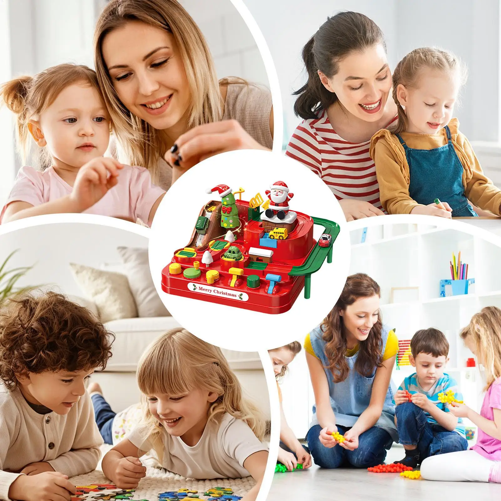 Świąteczna torba z zabawkami, edukacyjna, interaktywna, świąteczna gra, zabawki dla dzieci, samochód budowlany dla przyjaciół, dzieci, chłopców.
