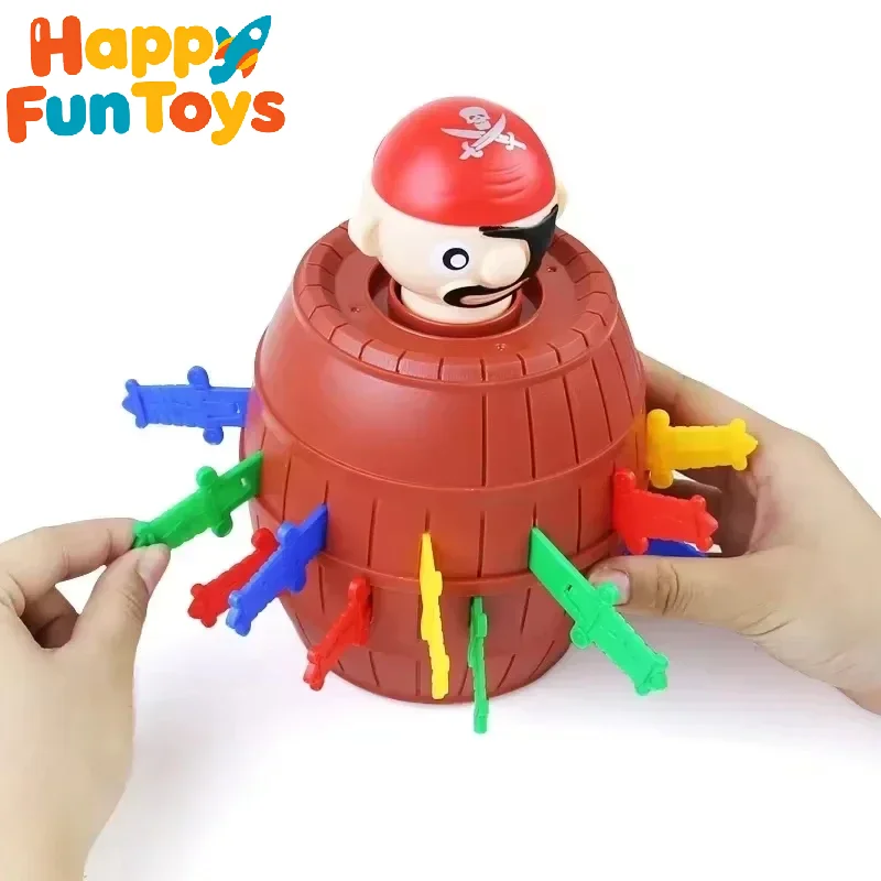 Fun Pirate Barrel Toy Sword Jump Pirate Game Board Children Halloween Toy Parent-child Interactive Toy