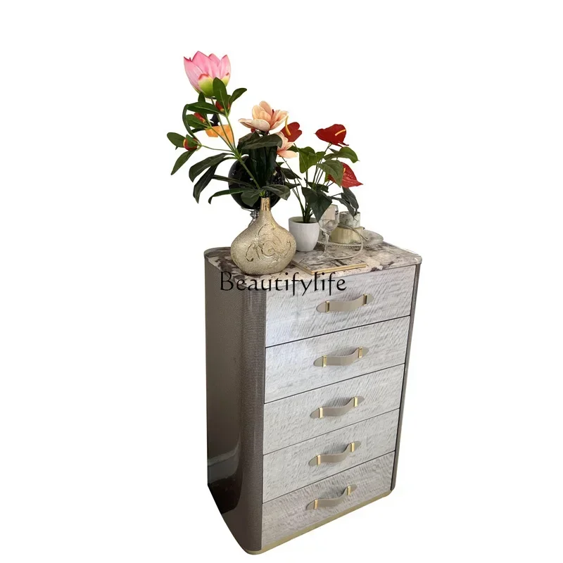 

55Italian light luxury chest full villa high-end piano paint craft cabinet