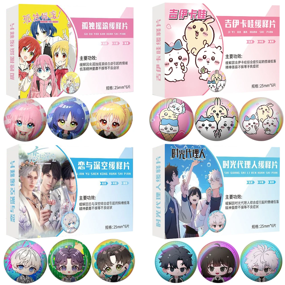 

Cute Anime Game Popular Figure Badge Creative Fun Unique Design 25mm Mini Round Brooch Decoration Children Cosplay Toys Gifts