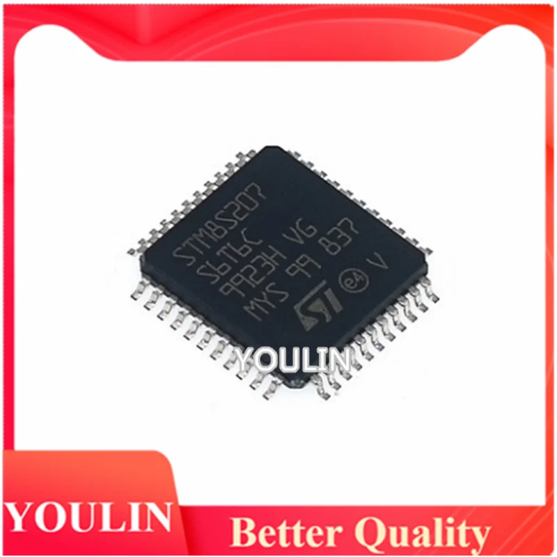 2pcs New original genuine STM8S207S6T6C LQFP-44 24MHz/32KB Flash/8-bit microcontroller-MCU