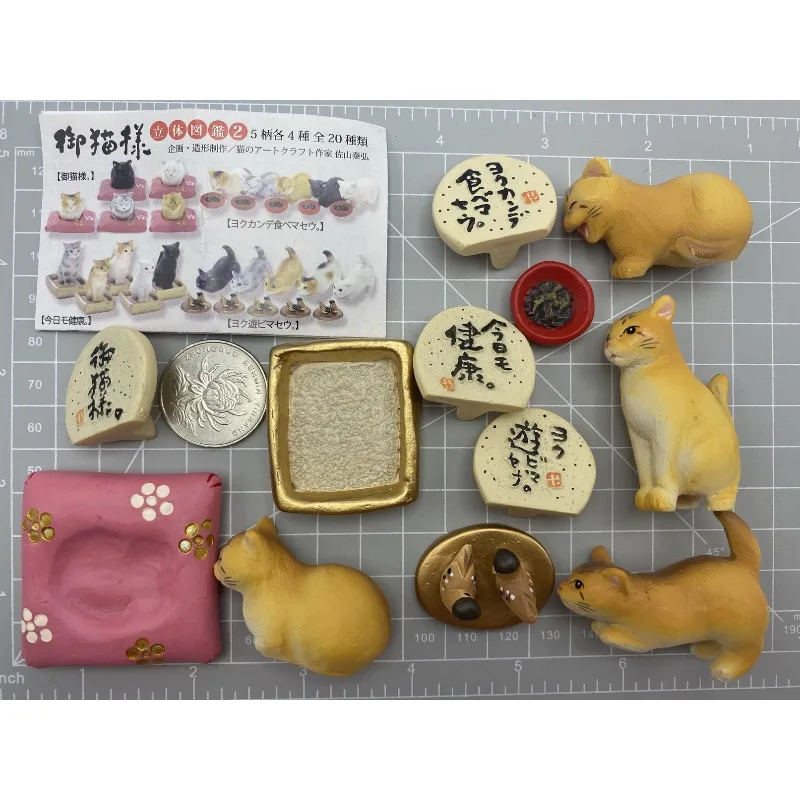SHINE-G Japan Gashapon Figure Cute Kawaii Cat Artist Figurine Anime Gachapon Capsule Toys Desktop Decor Gift