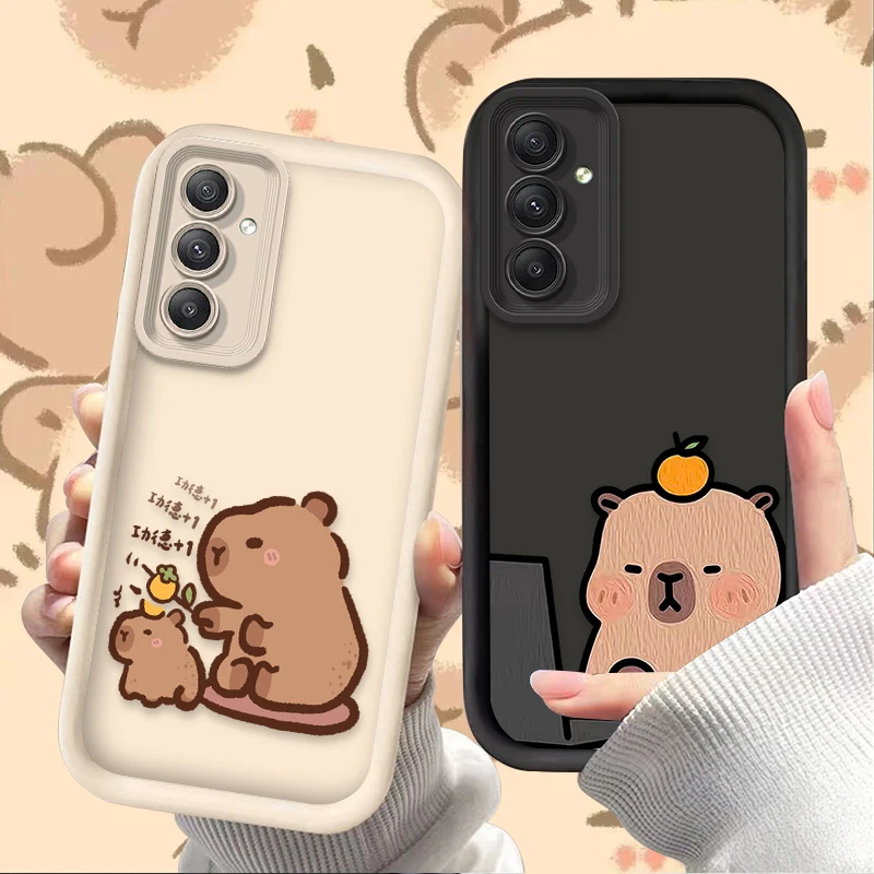 حافظة كابيبالا جميلة وممتعة لهاتف سامسونج جالاكسي A54 A05 A05S A34 A24 A14 A53 A33 A23 A13 A52 A52S A32 A22 A12 A71 A51 A31 A50