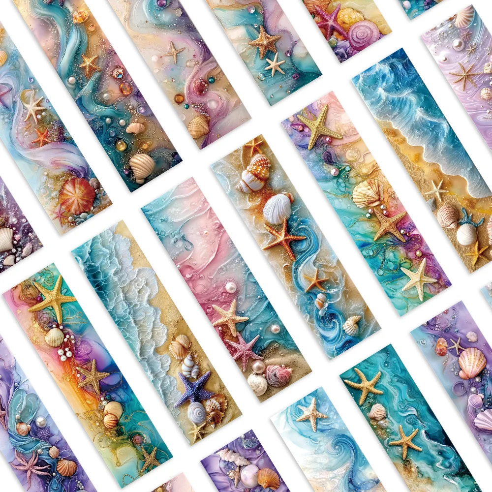 32 Buah, Penanda Laut Fantasi, Pantai/Kerang, Cocok untuk Guru, Pembaca, dan Pecinta Buku, Hadiah Ulang Tahun