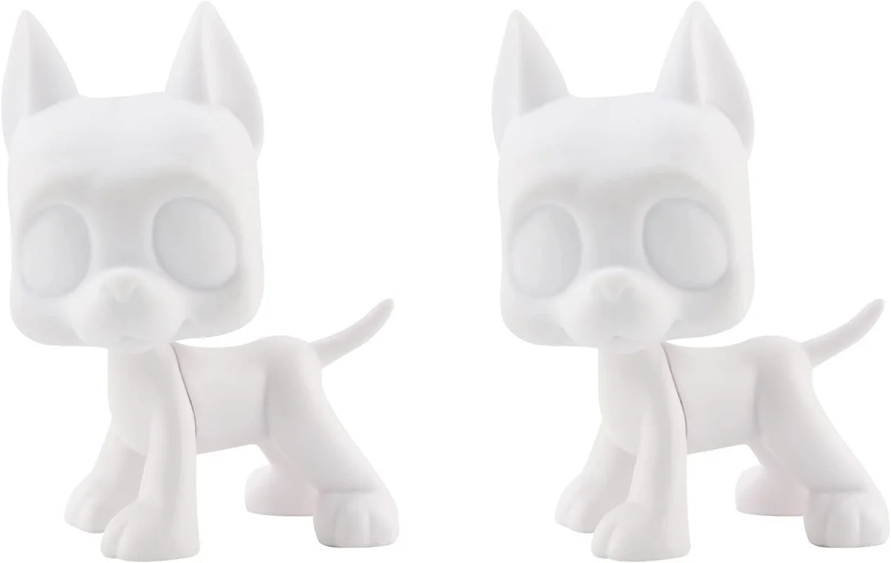 2 pièces lps Minilpsshop Base blanche jouet pour animaux de compagnie cheveux courts chat Wolfcat Collie grand danois teckel Husky cerf Figure enfants cadeau