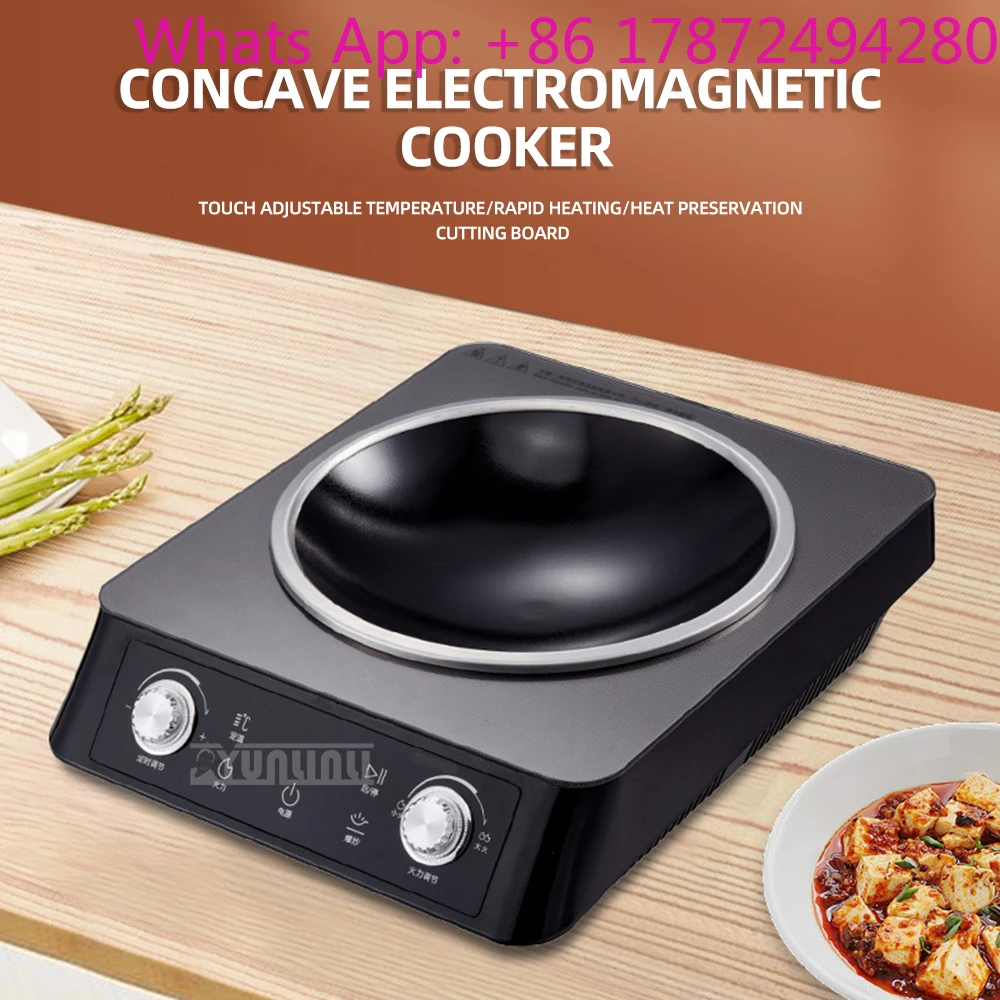 3500W Stir Frying Stove Induction Wok Stove Kitchen Concave Induction Cooker High Power Intense Fire