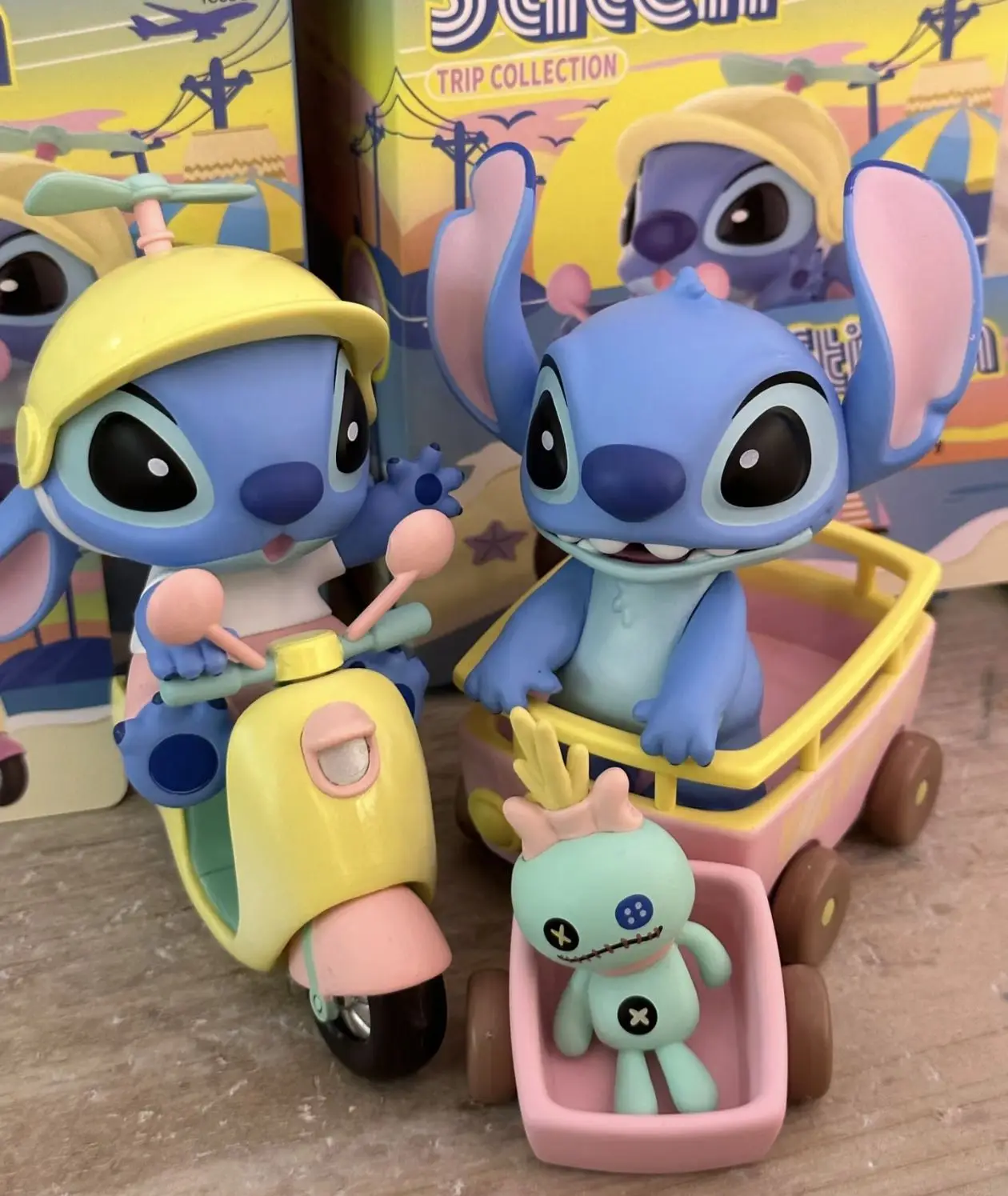 Kawaii Stitch Anime Cartoon Blind Box Figure - Action Model Doll For Friends Room Car Cake Decor Regalo di compleanno alla moda per ragazze