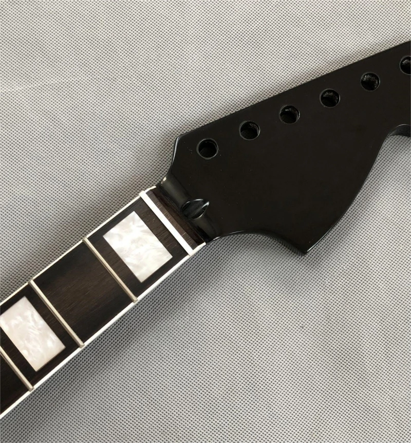 

Big head Electric guitar neck 22 frets 25.5inch Maple Rosewood fingerboard block inlay Black Gloss