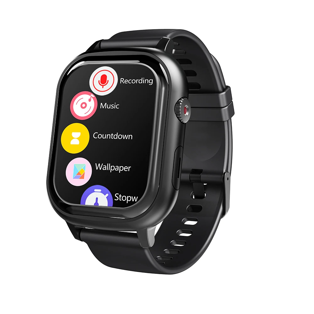 Vandlion V82 AI 음성 활성화 오디오 레코더 시계 2.01인치 화면 녹음기 전자책 HIFI 음악 플레이어 스마트 손목시계