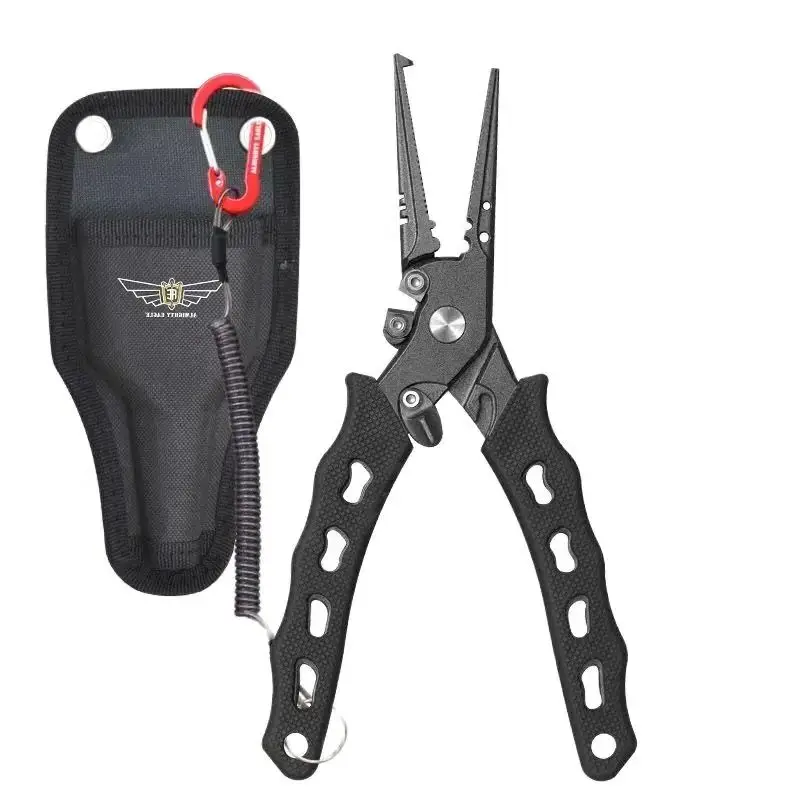 

All-Steel Casting Hawksbill Fish Control Pliers Multifunctional Open Double Circle Lifting Fish Hook Cutting Line Pliers