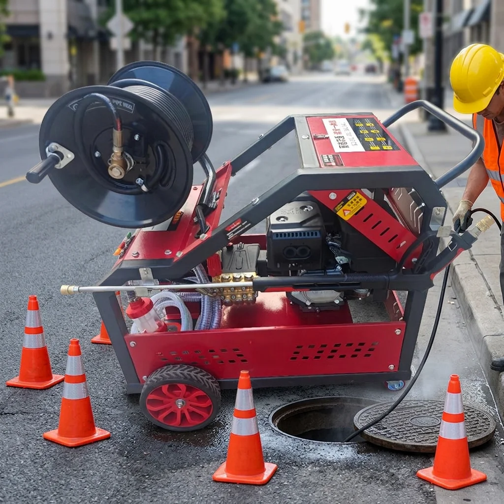 Electric Drain Auger Heavy‑Duty Sewer Snake Industrial Pipe Drain Cleaner for Multi‑scene Pipeline Blockage Clearing Work
