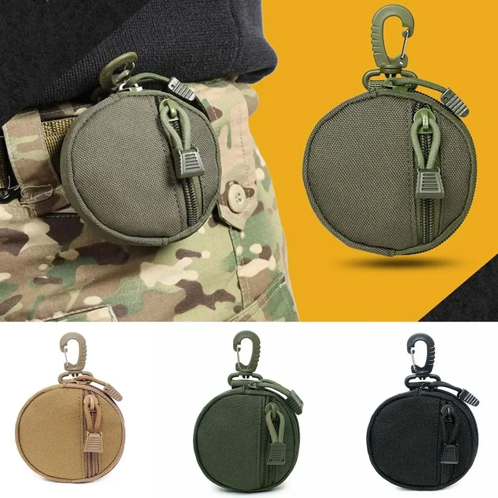 Multifunctional Key Bag Purse Outdoor Waist Pack Belt Bag Key Coin Wallet Small Round Bag