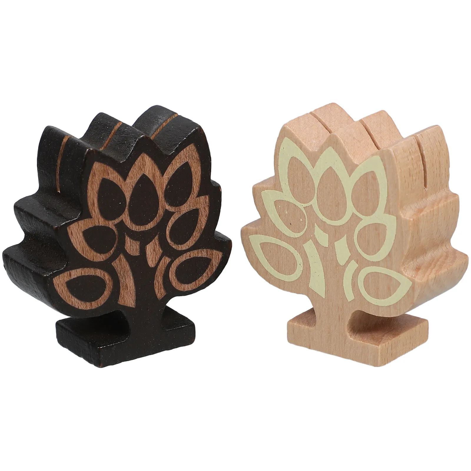 2Pcs Wooden Message Clips Mini Place Card Holders Small Photo Stands Table Number Holder Menu Card Holder for Wedding Birthday