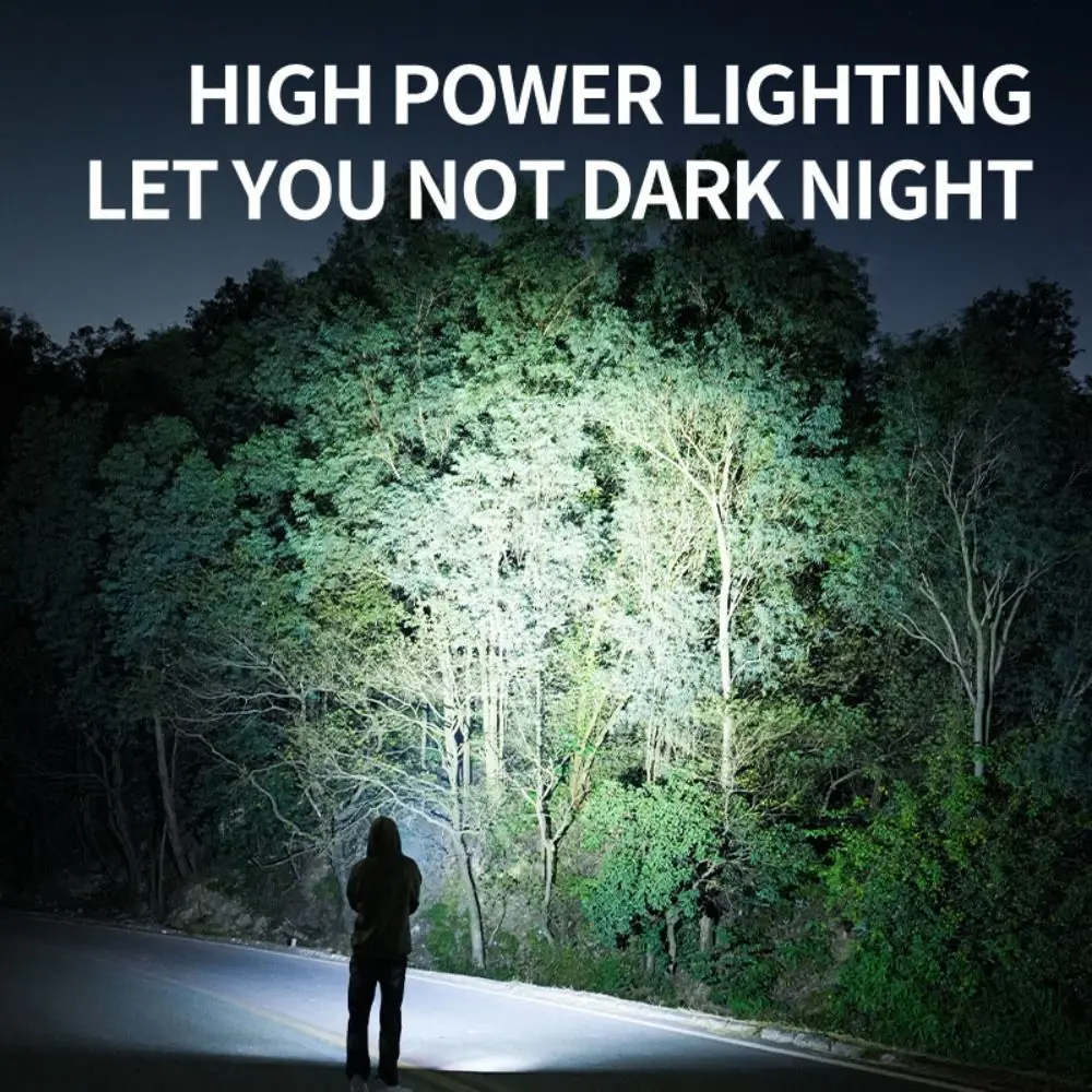 COB Mini Keychain Flashlight 7 Lighting Modes Rechargeable Emergency Work Lights Waterproof Portable Warning Light Hiking