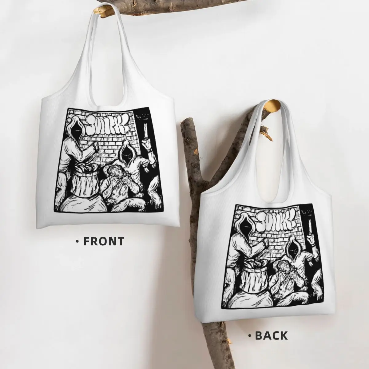 Silent Shadows Of Fear Large Capacity Canvas Tote Bag Single Shoulder Work Commute Bag For Women Eco-Friendly Shopping Bag