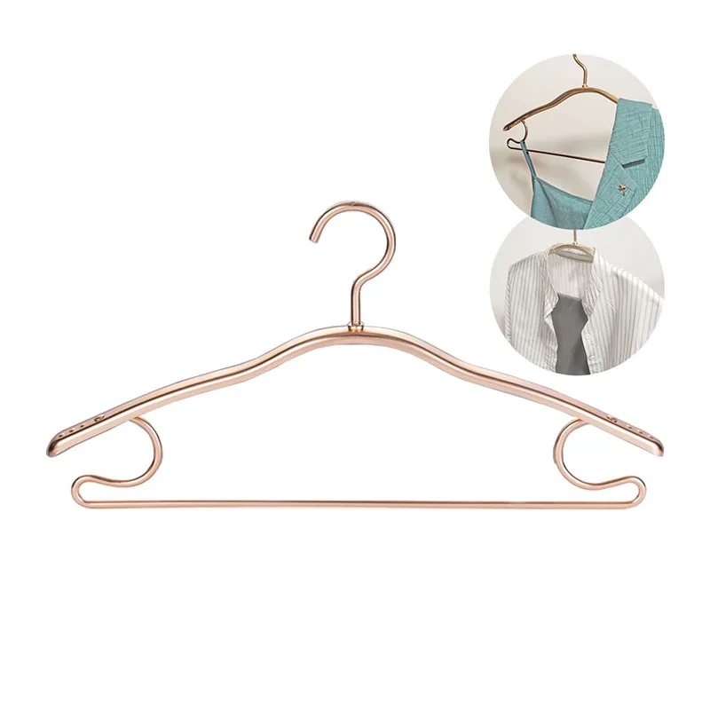 Adult Clothes Hanger Racks Display Gold Silver Pink Hanger Wide Shoulder Non-slip Suits Hanging Coats Hanger Organizer