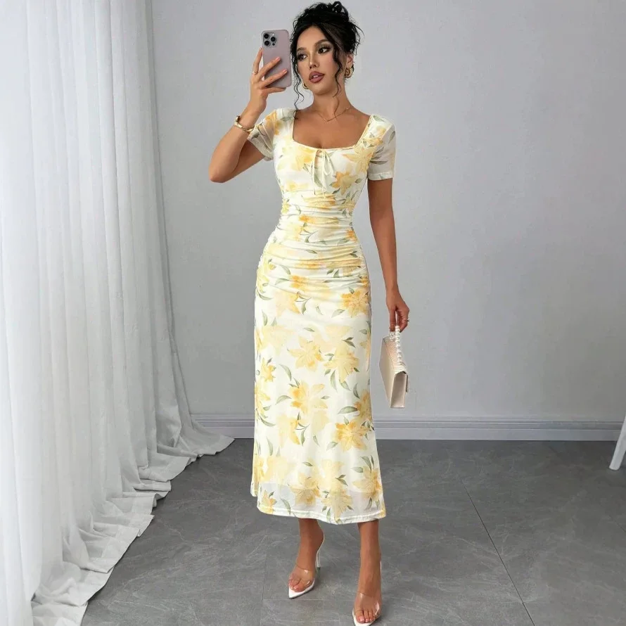 2026 Style Sexy Fashion Dress, Slim-fit And Elegant Dress For Women Summer Maxi Dress Prom Bandage Beach Elegant