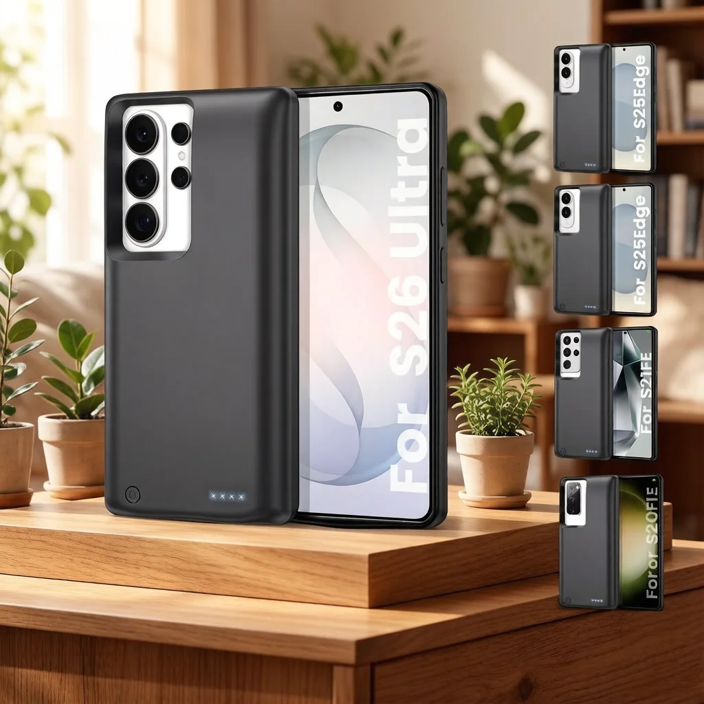 10000mAh für Samsung Galaxy S26 Ultra S26 Plus Akku-Ladehülle, tragbare Powerbank