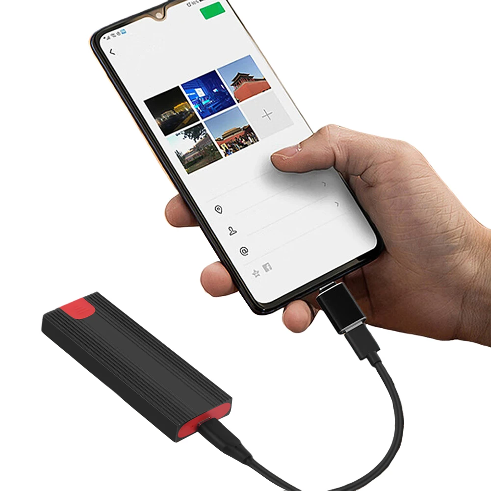 

M.2 NGFF NVME SSD Enclosure Adapter 6/10Gbps External SSD Case USB3.2 Gen2 Type C for NVMe SSD Size 2230/2242/2260/2280