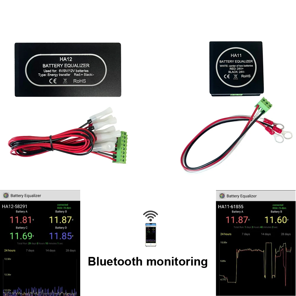 Nuovo equalizzatore di carica della batteria 24 v48v HA11 o HA12 tipi di scarica di carica del bilanciamento opzionale Monitor Bluetooth a lunga