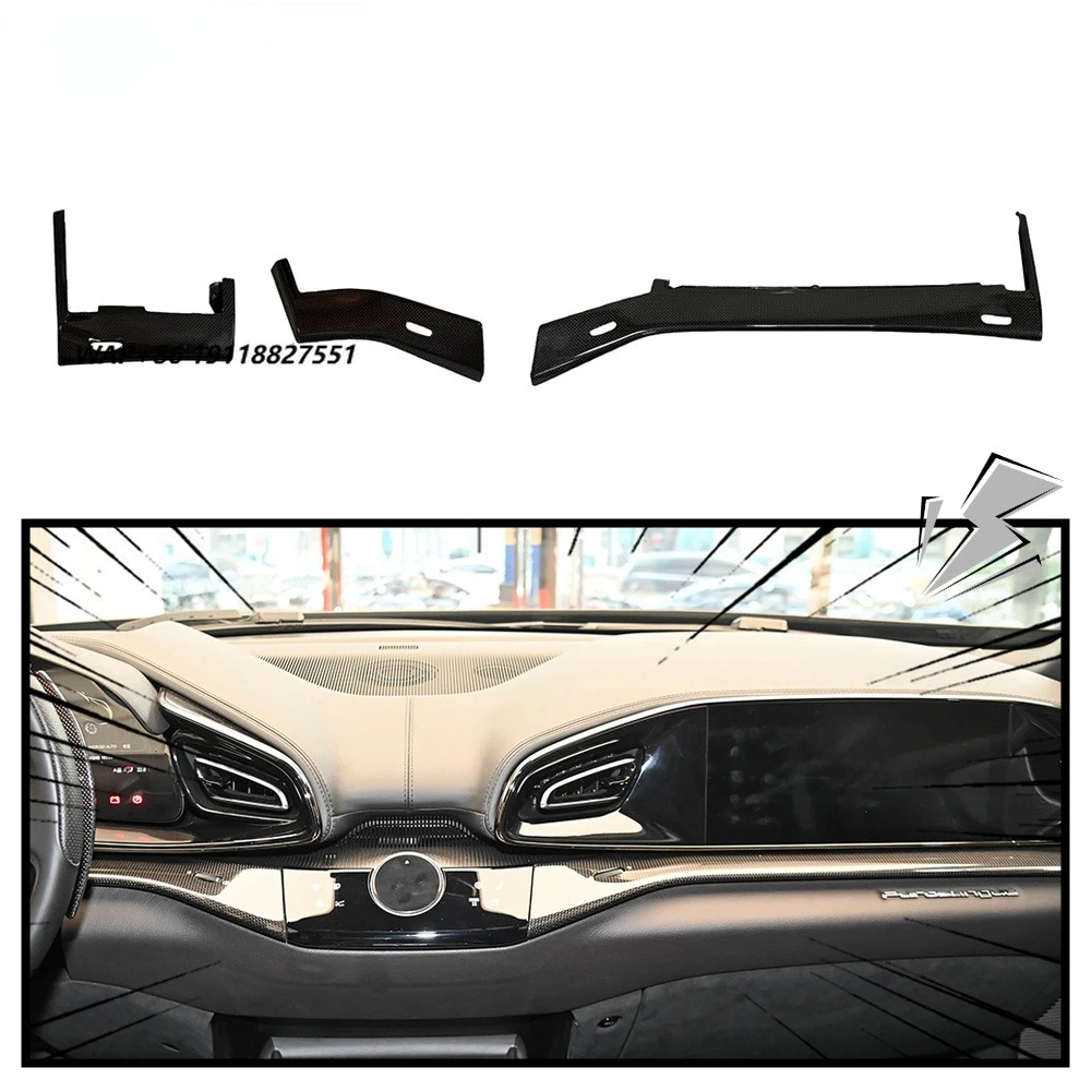 FUV Carbon Fiber Interiors Kits Center Console Strips Trim Panels for Purosangue