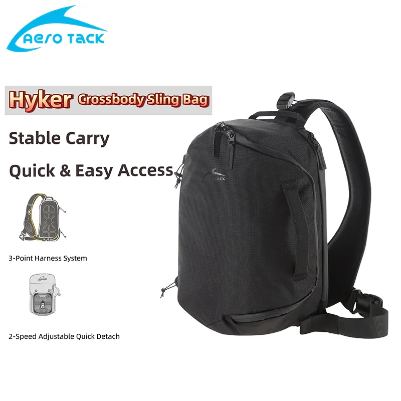 Hyker 12L Multifunctional Camera Sling Bag Waterproof Photography Shoulder Pack with Lens Inner Bag for DSLR Mirrorless Cameras