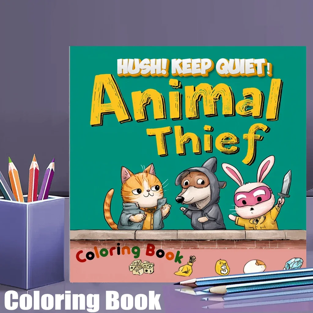 

Animal Thief Coloring Book for Adult | 28 Pages Colouring Book, Drawing Supplies for Christmas, Thanksgiving