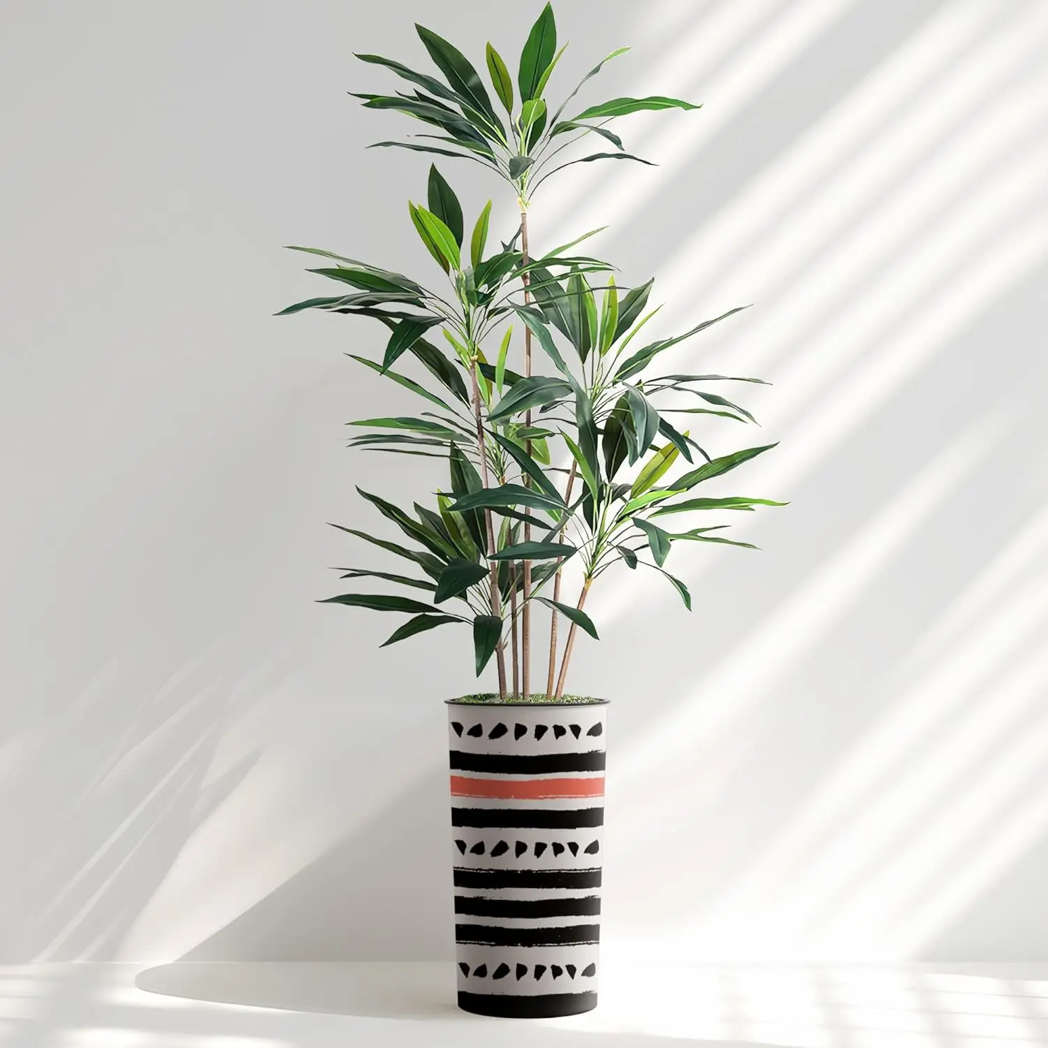 

Artificial Tree in Modern Planter, Fake Dracaena Tree Silk Tree for Indoor and Outdoor Home Decoration (Plant Pot Plus Tree)