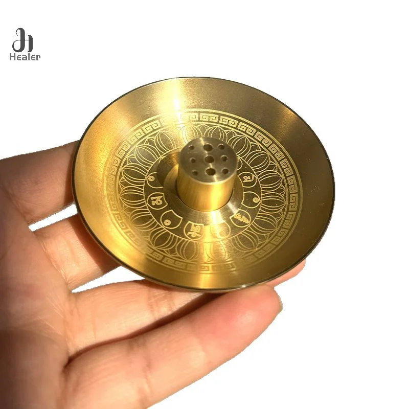 Bruciatore di incenso rotondo Porta incenso a 9 fori Vassoio per bastoncini di incenso Porta Palo Santo Porta salvia per la meditazione Rituale yoga