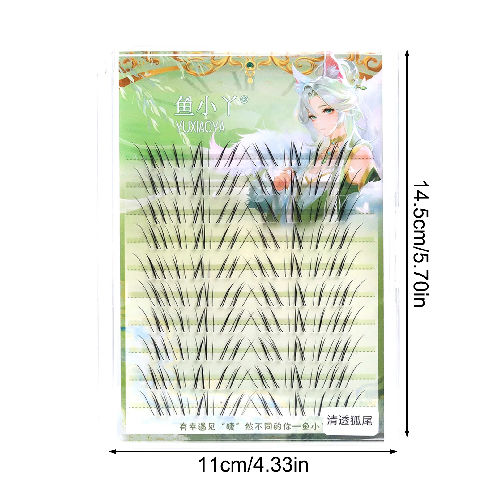 Fox- manga ملحقات الرموش الصناعية 9-12 مللي متر طول مختلط طبيعي C حليقة رموش زائفة مجنح فردي رموش مكياج #5