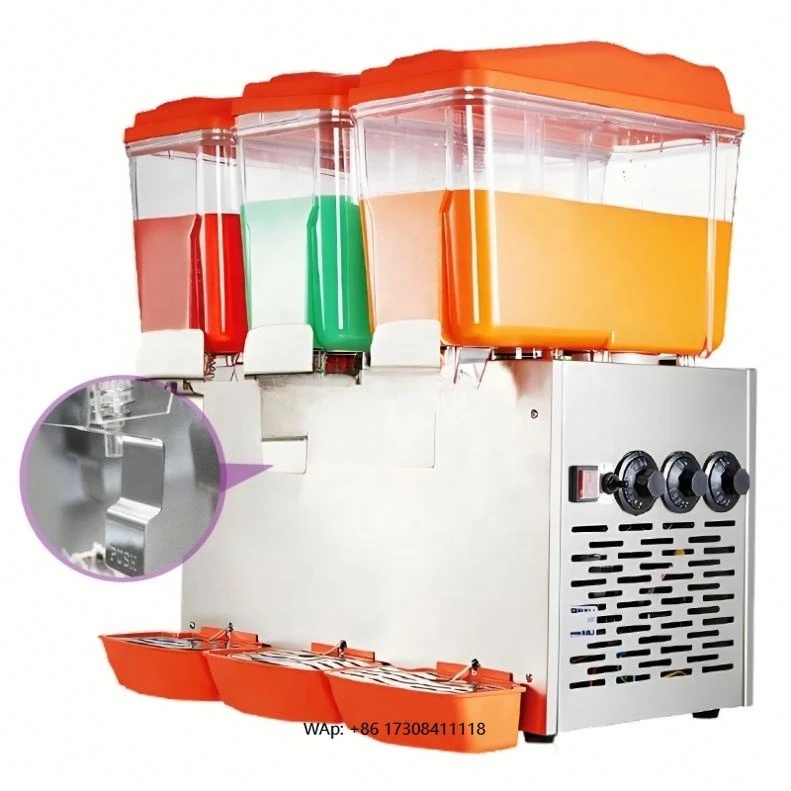 

Commercial 32L Automatic Ice Drink Juicer Made in China 3 Cans Restaurant Food Store Power Supply