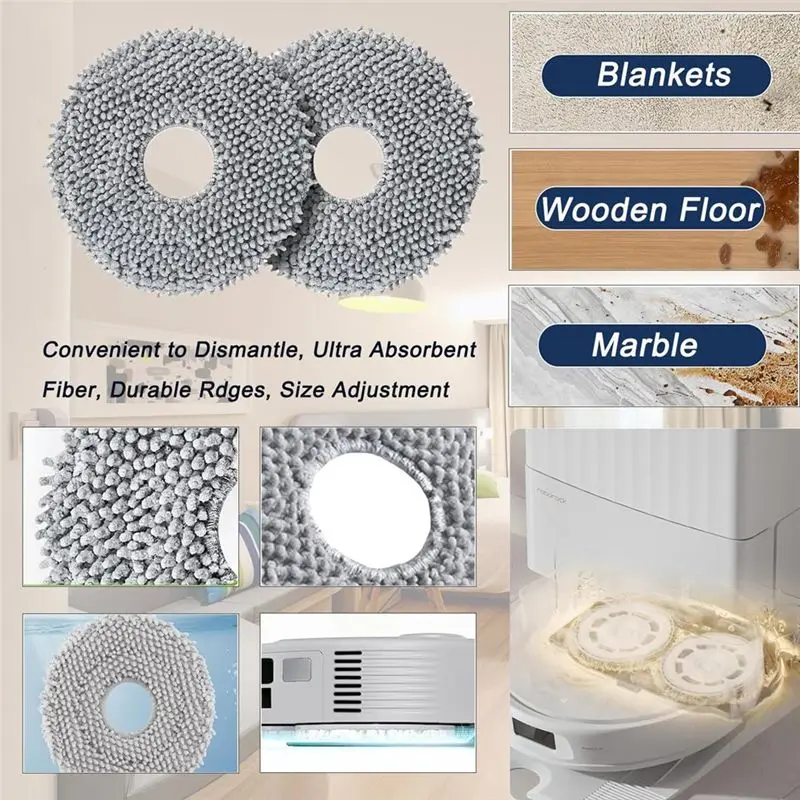B62B-Replacement Parts For Q Revo S, Qevo Pro, Qrevo Maxv Robot Vacuum, Accessories Kit Brush Filter Mop Bags