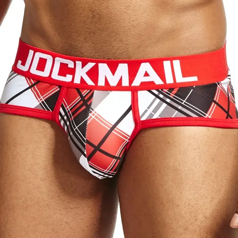 JOCKMAIL Slip intimo uomo sexy Mutandine stampate Calzoncillos Hombre Slip Calcinhas Cuecas Intimo Nylon Asciugatura rapida