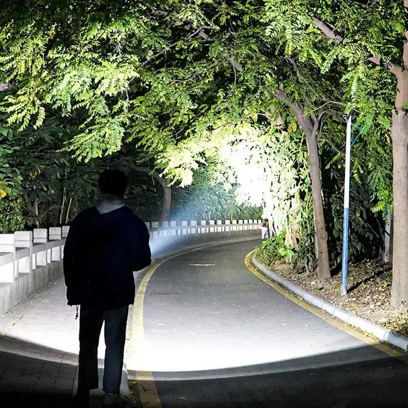 6 Led Flashlight USB Rechargeable Smart Flashlight High Power Torch Light With Charged Display For Outdoor Camping Emergency