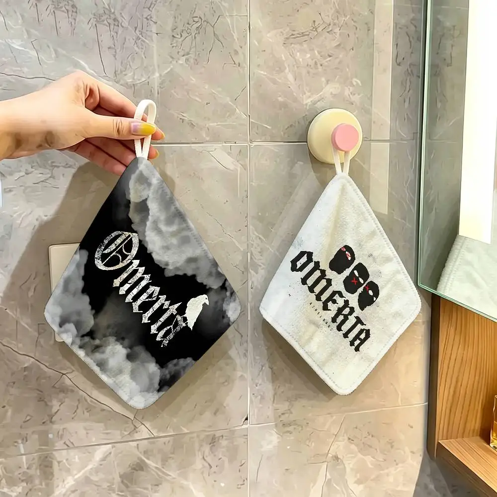 Singer O-Omerta 47 R-Records Soft Polyester Cotton Towel, Hanging Kitchen Style Hand Wiping Cloth for Restaurant Home