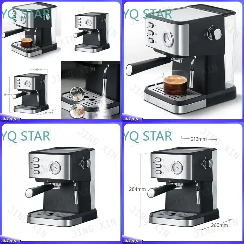 custom for Semi Automatic Espresso Coffee Machine Steam Frother Home Office Fresh Ground Concentrated Brew All in One Maker