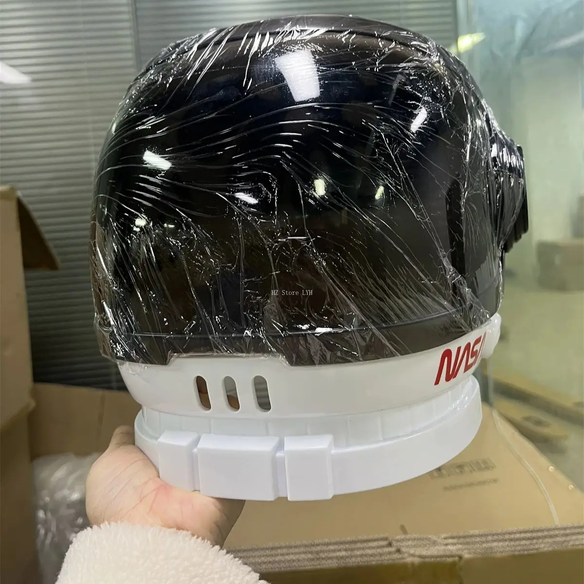 Na-sa-Capacete de astronauta com viseira móvel, máscara cosplay espacial, fantasia para adultos, crianças, meninos, presente de aniversário