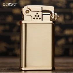 Zorro Personality Catapult Windproof Lighter Creative Retro Pure Copper Kerosene Lighter Cigarette Cigar Lighters