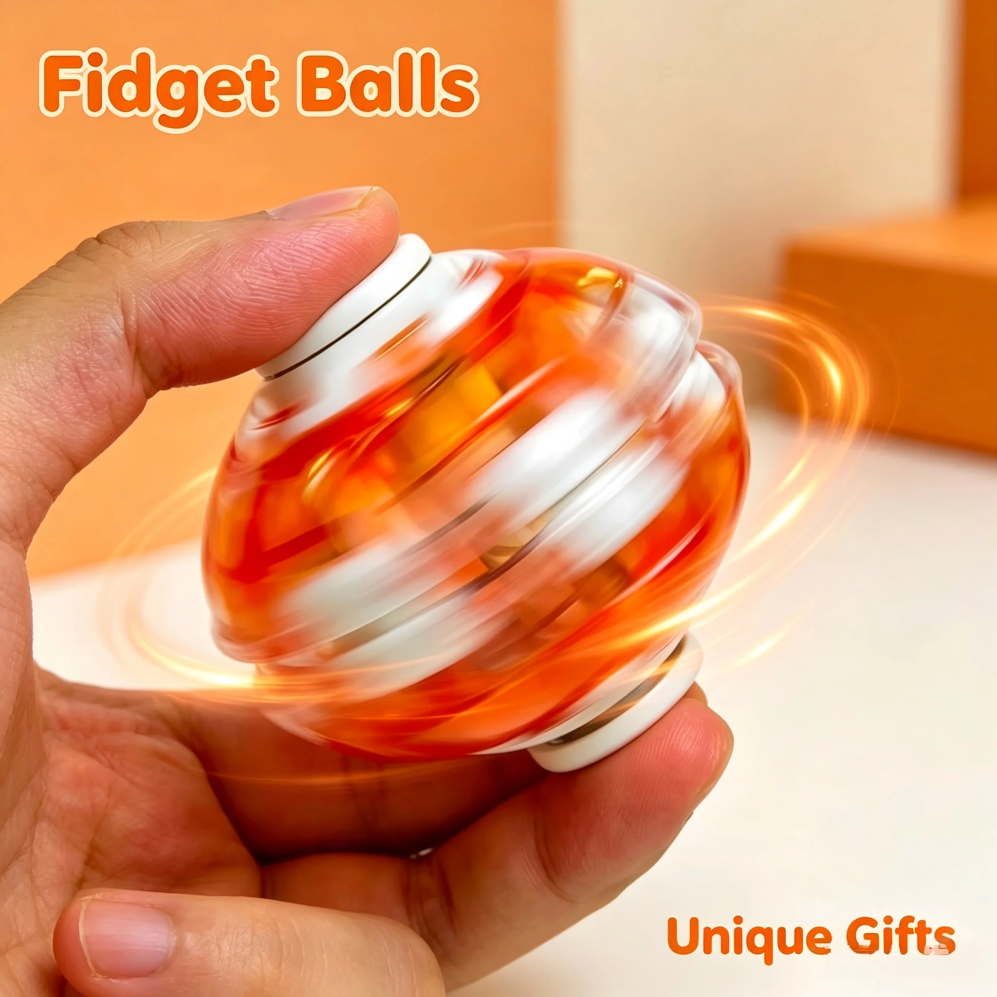 Rotatable Fidget Toy Gear Ball Spiral Stress Relief Sensory Toy For Adults Christmas Birthday Party Gifts Anxiety Relief Toys