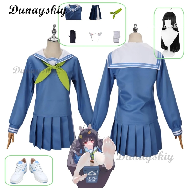 Blue Archive Costumes Kasumizawa Miyu Cosplay Sailor Suit Rabbit4 Wig Headwear Halloween Cosplayer Dressing Up