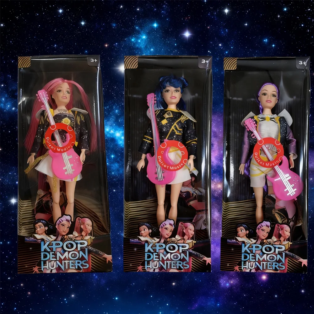 Haute qualité Kpop chasseurs de démons figurine jouet Rumi Mira Zoey costume noir avec chanson poupée en plastique cadeau de noël vente chaude