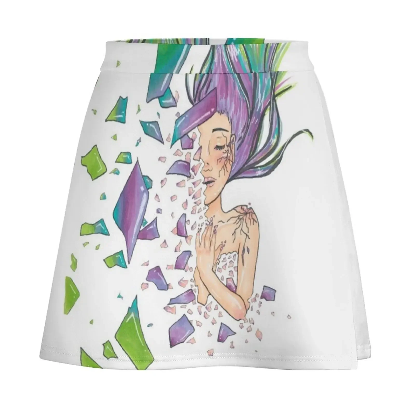 Shattered Mini Skirt Women's summer skirt clothes Mini Skirt