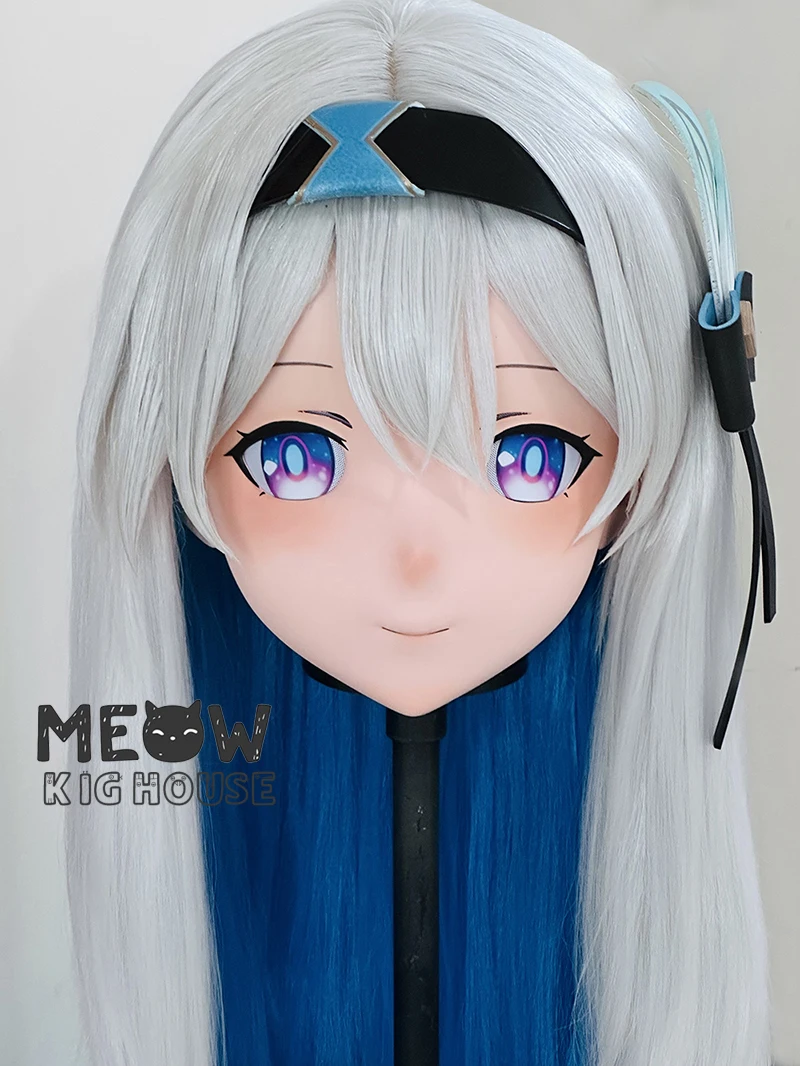 

(MEO587) Customize Handmade Full Head Lockable Crossdress Male to Female Japanese Cartoon Anime Game Character Kigurumi Mask