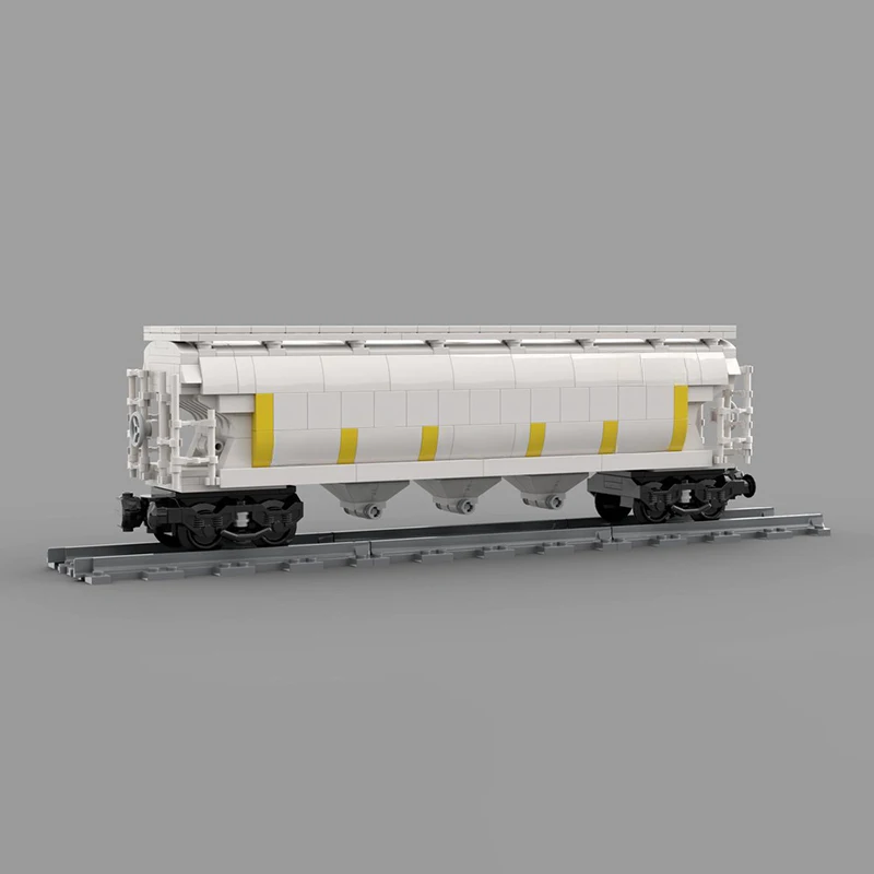 548pcs MOC Hopper Wagon Railway Train Model Building Blocks Home Decor Desk Display Shelf Accent Collector Room Gift For Adults